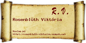Rosenblüth Viktória névjegykártya